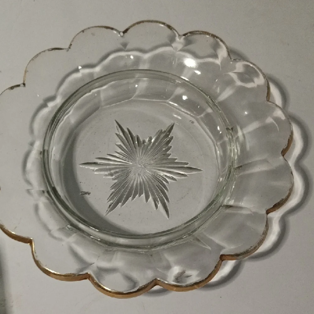 Vintage EAPG Hand Painted Cheese/ Butter Dome